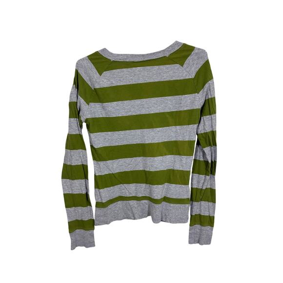 Vintage Roxy Y2K Henley Long Sleeve Striped Bratz Streetwear Top L Nostalgia - Picture 4 of 4